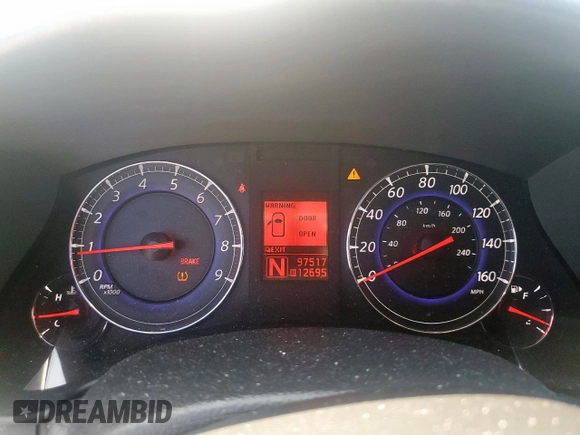 2008 Infiniti EX Journey with VIN JNKAJ09E18M306787, listed as a Copart auction lot 54177615 with 97,517 mi miles and Salvage Title. Bid and sale history available at DreamBid. Image 9.