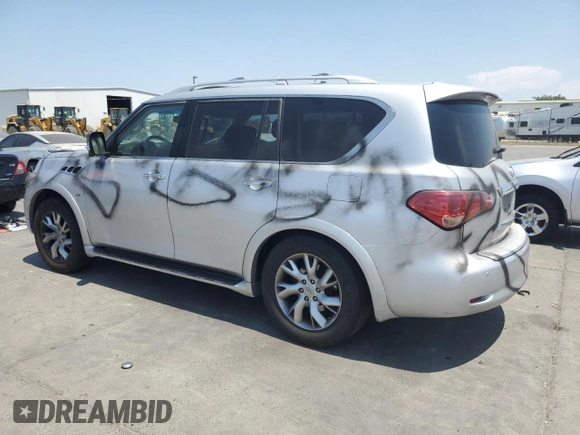 2014 Infiniti QX80 with VIN JN8AZ2NC3E9351193, listed as a Copart auction lot 58953585 with 182,686 mi miles and Salvage title. Bid and sale history available at DreamBid. Image 2.
