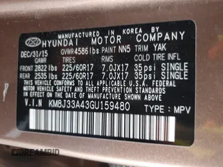 2016 Hyundai Tucson SE z VIN KM8J33A43GU159480, wystawiony jako Copart lot #80559024 z przebiegiem 74 537 mil mil oraz Szkoda całkowita • Salvage title. Historia ofert i sprzedaży dostępna na DreamBid. Obrazek 14.