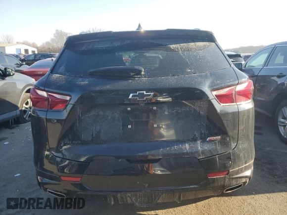 2022 Chevrolet Blazer RS z VIN 3GNKBKRSXNS231658, wystawiony jako Copart lot #41759075 z przebiegiem 52 149 mil mil oraz Szkoda całkowita • Salvage title. Historia ofert i sprzedaży dostępna na DreamBid. Obrazek 6.