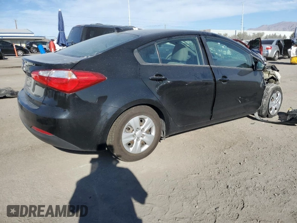 2016 Kia Forte LX with VIN KNAFK4A65G5538928, listed as a Copart auction lot 50807395 with 107,063 mi miles and Salvage Title. Bid and sale history available at carsss.com. Image 3.