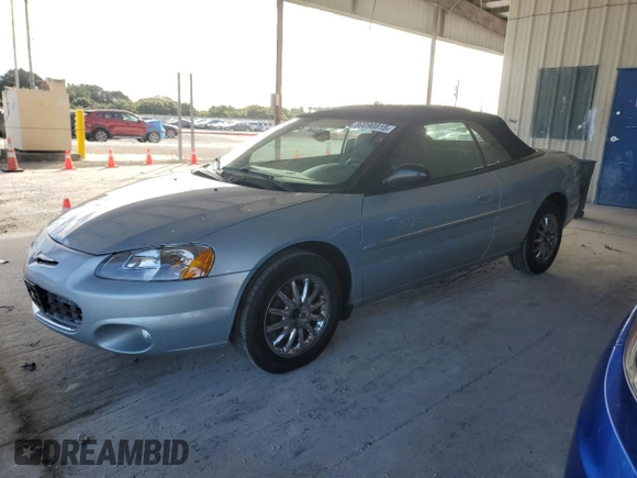 2002 Chrysler Sebring Limited with VIN 1C3EL65R32N295340, listed as a Copart auction lot 89090815 with Not provided miles and Non repairable. Bid and sale history available at DreamBid. Image 1.