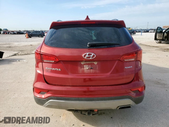 2017 Hyundai Santa Fe 2.4L z VIN 5XYZU3LB5HG473456, wystawiony jako Copart lot #55631615 z przebiegiem 92 374 mil mil oraz Szkoda całkowita • Salvage title. Historia ofert i sprzedaży dostępna na DreamBid. Obrazek 6.