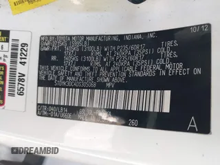 2013 Toyota Sienna XLE AAS z VIN 5TDYK3DC4DS305068, wystawiony jako IAAI lot #40909667 z przebiegiem 227 746 mil mil oraz . Historia ofert i sprzedaży dostępna na DreamBid. Obrazek 9.