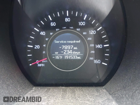 2015 Kia Optima LX with VIN 5XXGM4A70FG443696, listed as a IAAI auction lot 41962823 with 191,533 mi miles. Bid and sale history available at carsss.com. Image 15.