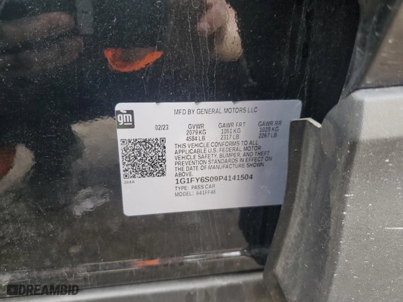 2023 Chevrolet Bolt EUV LT with VIN 1G1FY6S09P4141504, listed as a Copart auction lot 51642745 with 31,615 mi miles and Non Repairable. Bid and sale history available at carsss.com. Image 14.