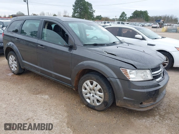 2014 Dodge Journey American Value Pkg with VIN 3C4PDCAB7ET247286, listed as a IAAI auction lot 41214056 with 205,222 mi miles. Bid and sale history available at carsss.com. Image 1.