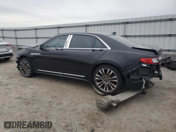 2019 Lincoln Continental Select with VIN 1LN6L9TK3K5606638, listed as a Copart auction lot 43743855 with 117,400 mi miles and Salvage Title. Bid and sale history available at carsss.com. Image 2.