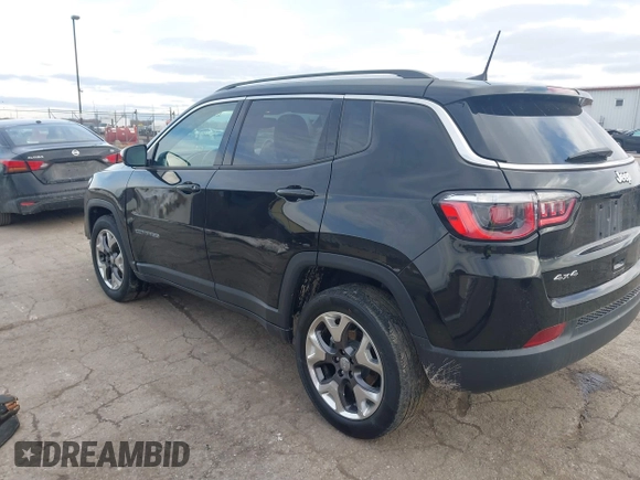 2020 Jeep Compass Limited with VIN 3C4NJDCB6LT164075, listed as a IAAI auction lot 41505470 with 47,196 mi miles and . Bid and sale history available at DreamBid. Image 3.