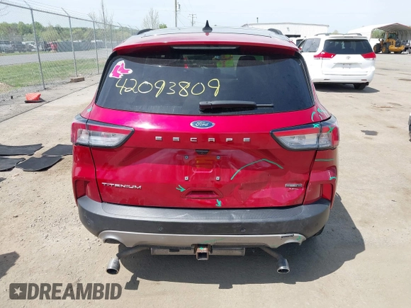 2021 Ford Escape Titanium Hybrid with VIN 1FMCU9DZ9MUA15184, listed as a IAAI auction lot 42093809 with 48,983 mi miles and . Bid and sale history available at DreamBid. Image 17.