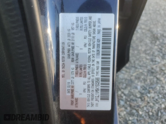 2019 Mazda 6 Touring with VIN JM1GL1VM5K1502586, listed as a Copart auction lot 50774985 with 70,088 mi miles and Salvage Title. Bid and sale history available at carsss.com. Image 14.