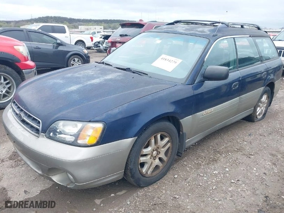 2000 Subaru Legacy Wagon Outback w/RB Equip with VIN 4S3BH6650Y6643500, listed as a IAAI auction lot 41834279 with 221,763 mi miles. Bid and sale history available at carsss.com. Image 2.