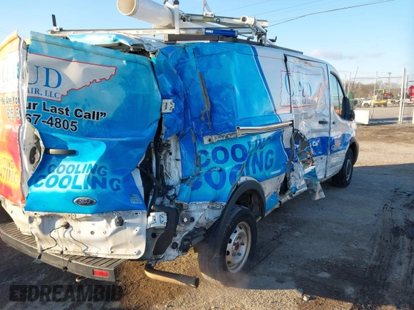 2020 Ford Transit Cargo with VIN 1FTBR1Y88LKA06393, listed as a IAAI auction lot 41283124 with 229,589 mi miles and . Bid and sale history available at DreamBid. Image 4.