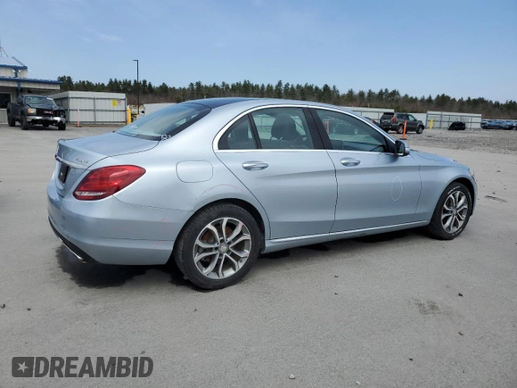 2015 Mercedes-Benz C 300 Luxury with VIN 55SWF4KB7FU087337, listed as a Copart auction lot 52773935 with 99,815 mi miles and Salvage Title. Bid and sale history available at DreamBid. Image 3.