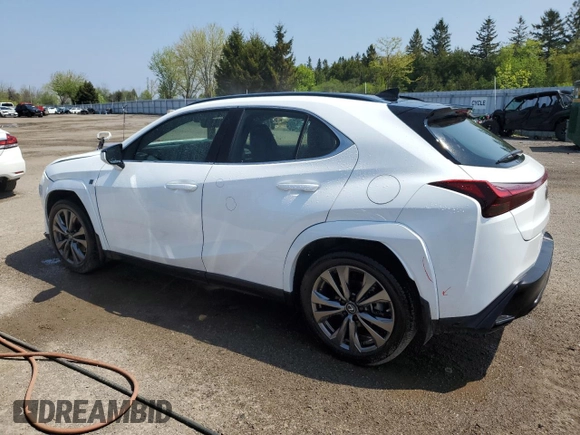 2023 Lexus UX 250h F Sport z VIN JTHB9JBH1P2067579, wystawiony jako Copart lot #56911775 z przebiegiem 15 890 mil mil oraz Szkoda całkowita • Salvage title. Historia ofert i sprzedaży dostępna na DreamBid. Obrazek 2.