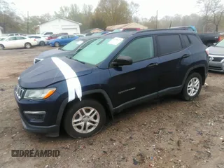 2018 Jeep Compass Sport with VIN 3C4NJCAB1JT204489, listed as a IAAI auction lot 41901474 with 112,480 mi miles. Bid and sale history available at carsss.com. Image 17.