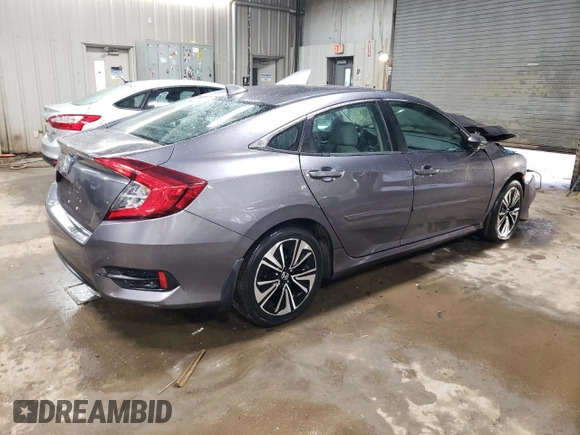 2018 Honda Civic EX-T with VIN 19XFC1F42JE000270, listed as a Copart auction lot 46618665 with 54,321 mi miles and Salvage title. Bid and sale history available at DreamBid. Image 3.