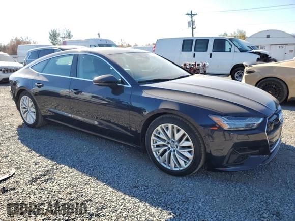 2019 Audi A7 Premium Plus with VIN WAUR2AF29KN085441, listed as a Copart auction lot 79086134 with 74,976 mi miles and Salvage title. Bid and sale history available at DreamBid. Image 4.