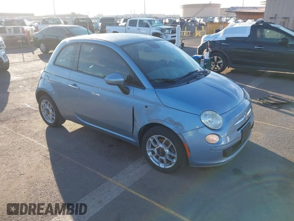 2015 FIAT 500 Pop with VIN 3C3CFFAR3FT556105, listed as a IAAI auction lot 41494276 with 94,826 mi miles. Bid and sale history available at carsss.com. Image 1.