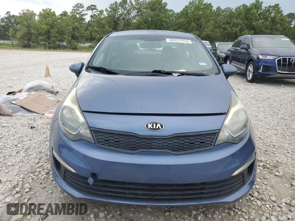 2016 Kia Rio LX with VIN KNADM4A35G6686434, listed as a Copart auction lot 66937954 with 62,418 mi miles and Salvage Title. Bid and sale history available at DreamBid. Image 5.