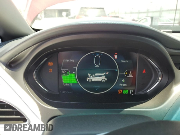 2017 Chevrolet Bolt EV LT with VIN 1G1FW6S00H4156710, listed as a Copart auction lot 62604345 with 120,506 mi miles and Clean title. Bid and sale history available at DreamBid. Image 9.