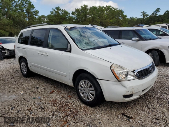 2012 Kia Sedona LX with VIN KNDMG4C70C6463772, listed as a Copart auction lot 63697464 with 72,637 mi miles and Salvage Title. Bid and sale history available at carsss.com. Image 4.