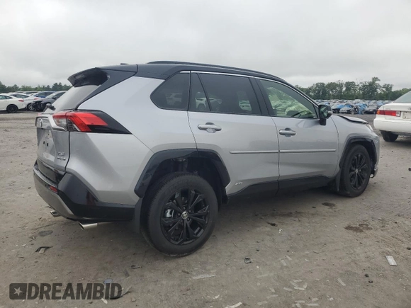 2024 Toyota RAV4 Hybrid XSE with VIN JTME6RFV0RD569013, listed as a Copart auction lot 57239165 with 5,187 mi miles and Salvage title. Bid and sale history available at DreamBid. Image 3.