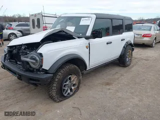 2024 Ford Bronco Badlands with VIN 1FMEE9BP1RLA93737, listed as a IAAI auction lot 41739232 with 6,667 mi miles. Bid and sale history available at carsss.com. Image 2.