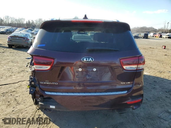 2018 Kia Sorento SX with VIN 5XYPKDA58JG400846, listed as a Copart auction lot 46552055 with 48,677 mi miles and Salvage Title. Bid and sale history available at DreamBid. Image 6.