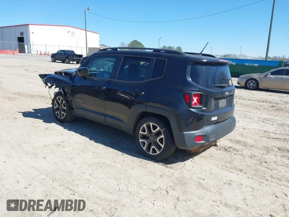 2016 Jeep Renegade Latitude with VIN ZACCJABT1GPD41970, listed as a IAAI auction lot 41795204 with 124,997 mi miles and . Bid and sale history available at carsss.com. Image 3.