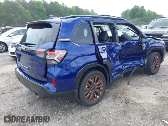 2025 Subaru Forester Special Sports with VIN JF2SLDHC9SH420996, listed as a IAAI auction lot 42470171 with Not provided miles and . Bid and sale history available at DreamBid. Image 4.