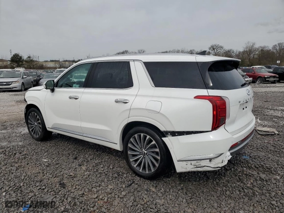 2025 Hyundai Palisade Calligraphy with VIN KM8R74GE0SU862220, listed as a Copart auction lot 48311175 with 2,435 mi miles and Salvage Title. Bid and sale history available at carsss.com. Image 2.