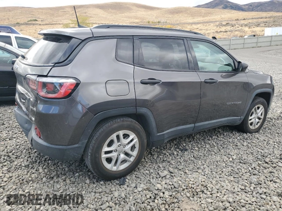 2017 Jeep Compass Sport with VIN 3C4NJCAB7HT652391, listed as a Copart auction lot 76272524 with Not Provided miles and Salvage Title. Bid and sale history available at carsss.com. Image 3.