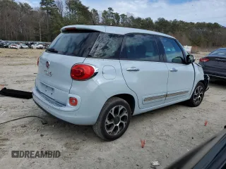 2014 FIAT 500L Lounge with VIN ZFBCFACH4EZ012810, listed as a Copart auction lot 46265725 with 147,695 mi miles and Salvage Title. Bid and sale history available at DreamBid. Image 3.