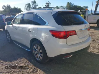 2015 Acura MDX Tech Pkg with VIN 5FRYD3H43FB007615, listed as a IAAI auction lot 41378451 with 141,365 mi miles. Bid and sale history available at carsss.com. Image 3.