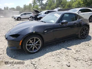 2017 Mazda MX-5 Miata RF Grand Touring with VIN JM1NDAM73H0104632, listed as a Copart auction lot 59292434 with 81,175 mi miles and Salvage Title. Bid and sale history available at carsss.com. Image 1.