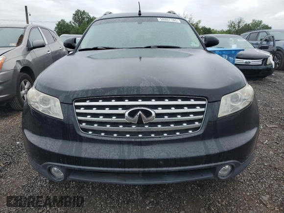 2005 Infiniti FX with VIN JNRAS08W45X206881, listed as a Copart auction lot 58867185 with 121,055 mi miles and Clean title. Bid and sale history available at DreamBid. Image 5.