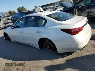 2024 Infiniti Q50 Red Sport 400 with VIN JN1FV7DP6RM660516, listed as a Copart auction lot 88334235 with Not Provided miles and Salvage Title. Bid and sale history available at DreamBid. Image 2.