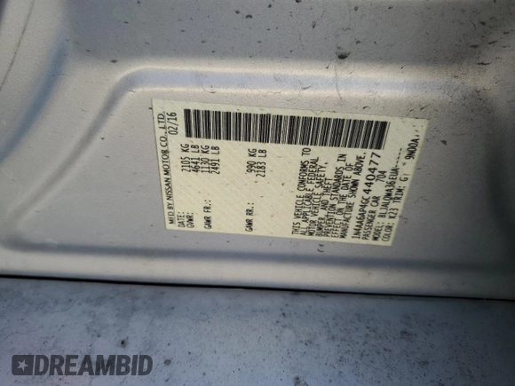 2016 Nissan Maxima SL with VIN 1N4AA6AP4GC440477, listed as a Copart auction lot 48556775 with 143,134 mi miles and Clean title. Bid and sale history available at DreamBid. Image 12.