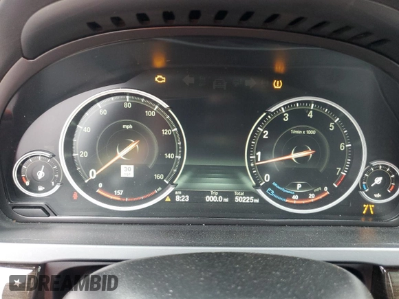 2015 BMW 7 Series 750Li with VIN WBAYE8C56FD782426, listed as a Copart auction lot 58208325 with 50,225 mi miles and Salvage title. Bid and sale history available at DreamBid. Image 9.