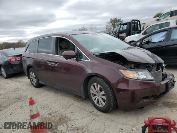 2015 Honda Odyssey EX-L with VIN 5FNRL5H62FB085566, listed as a Copart auction lot 50026065 with Not Provided miles and Non Repairable. Bid and sale history available at DreamBid. Image 4.