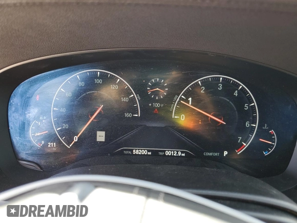 2019 BMW 6 Series 640i xDrive with VIN WBAJV6C56KBK07979, listed as a Copart auction lot 62149624 with 58,200 mi miles and Salvage Title. Bid and sale history available at carsss.com. Image 9.