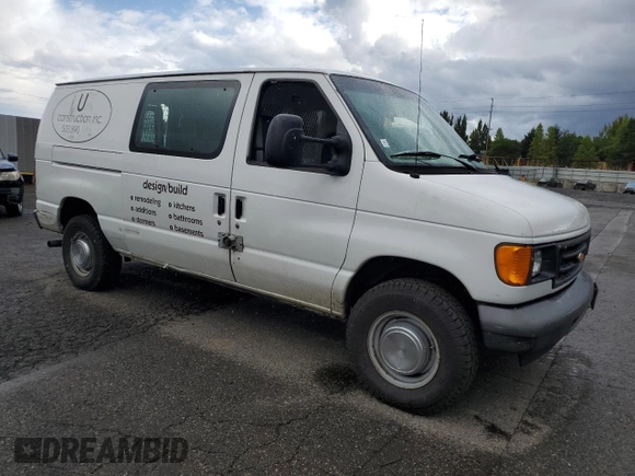 2007 Ford Econoline Cargo Commercial with VIN 1FTNE24LX7DA06575, listed as a Copart auction lot 68727304 with 187,344 mi miles and Salvage title. Bid and sale history available at DreamBid. Image 4.