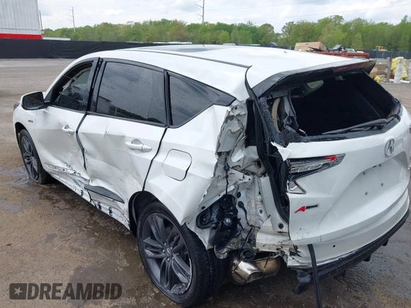 2021 Acura RDX w/A-Spec Package with VIN 5J8TC2H63ML048400, listed as a IAAI auction lot 42128393 with 37,496 mi miles and . Bid and sale history available at DreamBid. Image 3.
