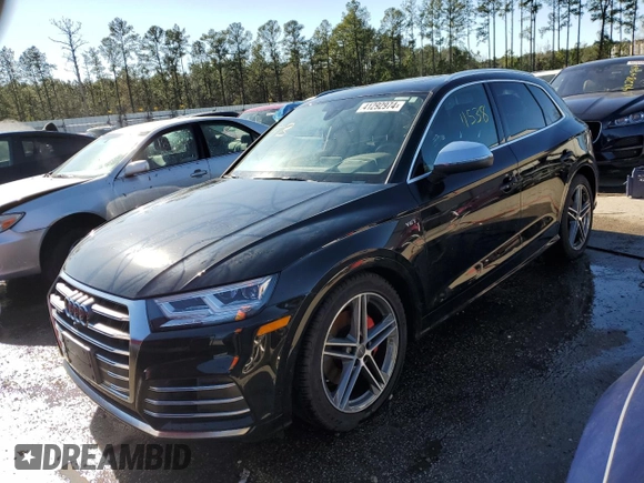 2018 Audi SQ5 Prestige with VIN WA1C4AFY7J2121953, listed as a Copart auction lot 41292974 with 65,365 mi miles and . Bid and sale history available at DreamBid. Image 1.