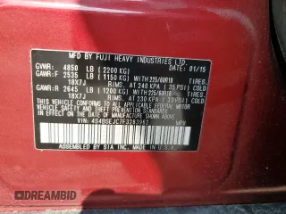 2015 Subaru Outback Limited with VIN 4S4BSEJC7F3283962, listed as a Copart auction lot 59736095 with 101,242 mi miles and Salvage title. Bid and sale history available at DreamBid. Image 13.