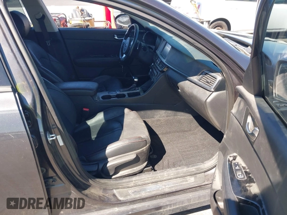 2016 Kia Optima SX Turbo with VIN 5XXGW4L29GG091635, listed as a IAAI auction lot 41884813 with 121,764 mi miles and . Bid and sale history available at carsss.com. Image 5.