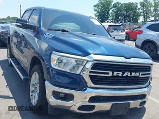 2021 Ram 1500 Big Horn with VIN 1C6SRFFT7MN515662, listed as a IAAI auction lot 42560996 with 67,192 mi miles and . Bid and sale history available at DreamBid. Image 1.