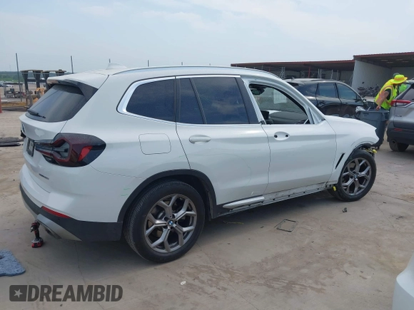 2023 BMW X3 sDrive30i with VIN 5UX43DP07P9P65068, listed as a IAAI auction lot 41935656 with 23,919 mi miles and . Bid and sale history available at DreamBid. Image 14.