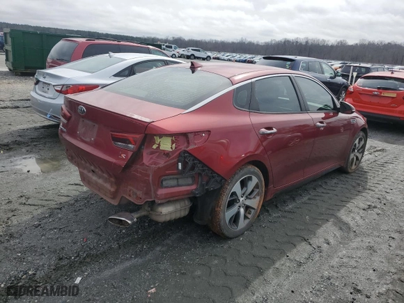 2019 Kia Optima S with VIN 5XXGT4L30KG353231, listed as a Copart auction lot 45040085 with 67,839 mi miles and Salvage Title. Bid and sale history available at carsss.com. Image 3.